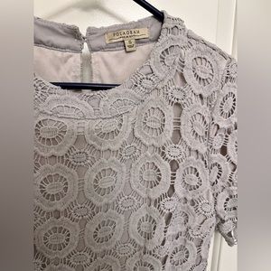 Crochet Maxi Grey Dress